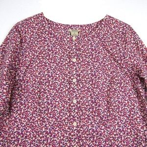 Duluth Trading Tunic Womens Medium Top Button Up Long Sleeve With Pockets